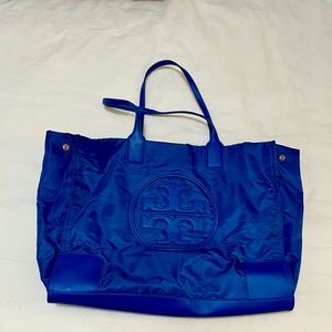 Blue Tory Burch Beach Bag